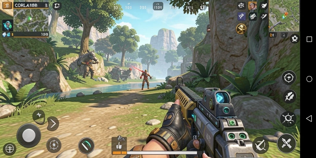 Tangkapan layar dari gameplay seru CORLA188 yang penuh aksi.
