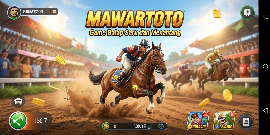 Screenshot gameplay <strong>MAWARTOTO</strong> yang menunjukkan aksi balap mendebarkan.