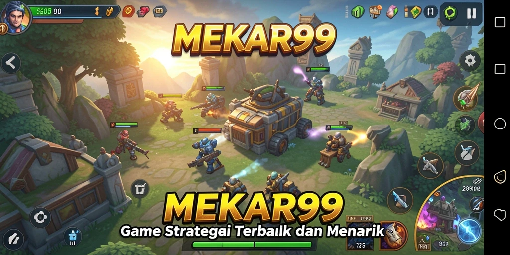 Tampilan gameplay menarik dalam MEKAR99 dengan strategi SLG.
