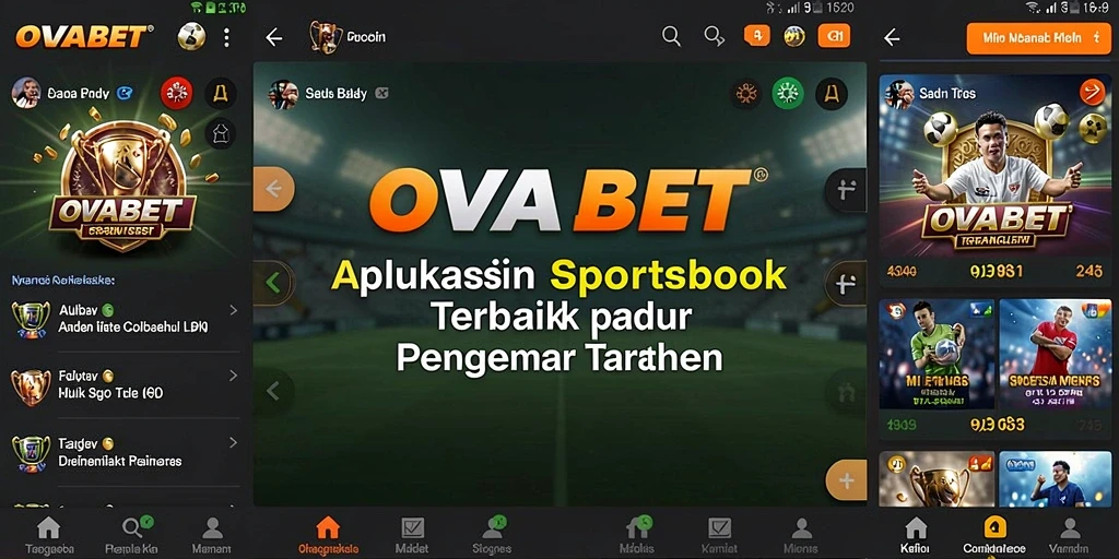 Tampilan utama OVABET dengan taruhan olahraga yang menarik.