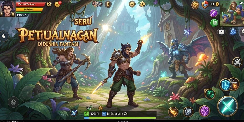 Tampilan gameplay PCPC7 yang menakjubkan dalam dunia petualangan.