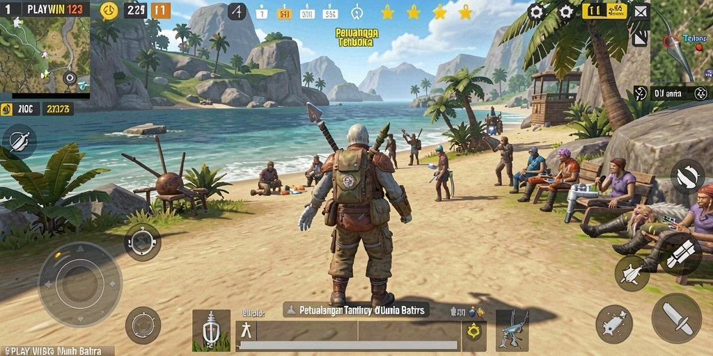 Screenshot utama memperlihatkan petualangan seru dalam dunia Open World.