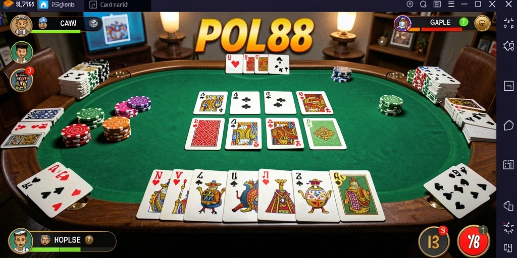 Screenshot POL88 menampilkan gameplay Gaple yang seru dan menyenangkan.