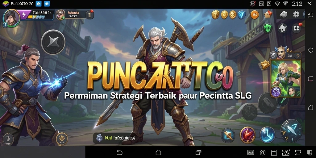 Gameplay PUNCAKTOTO saat pertempuran dengan karakter yang beragam.