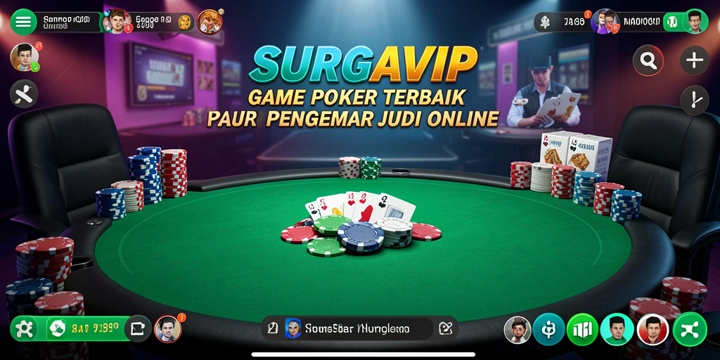 Tampilan gameplay SURGAVIP yang memukau dan menarik dalam permainan Poker.