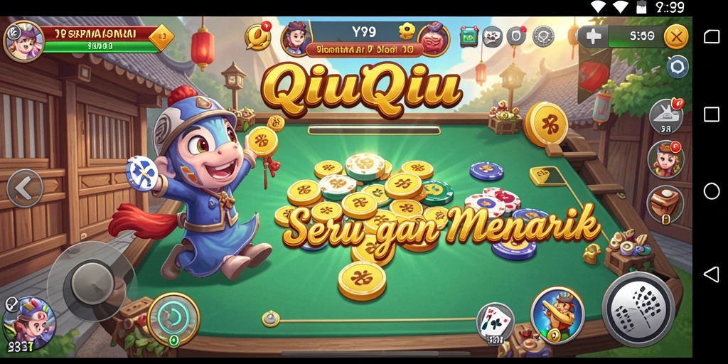Tampilan gameplay seru dari Y89 dalam permainan QiuQiu.